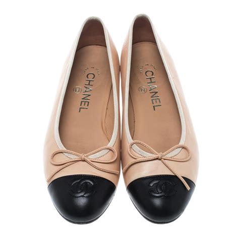 chanel two tone ballet flats